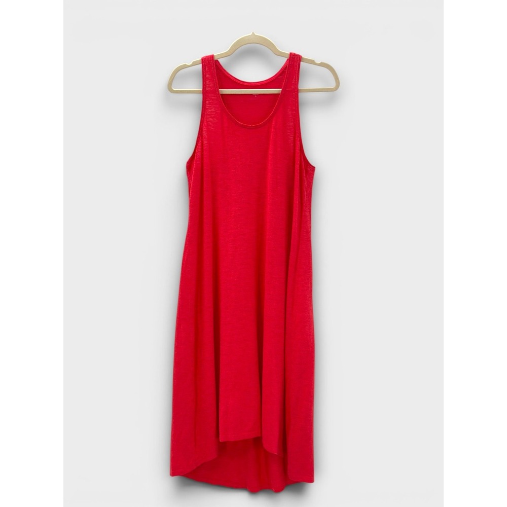 Eileen Fisher Red Hemp Organic Cotton Sleeveless Tank Dress S Lagnelook Flowy
